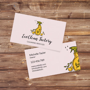 Carte De Visite Cute Unique Maison Nettoyage de ménage Janitorial
