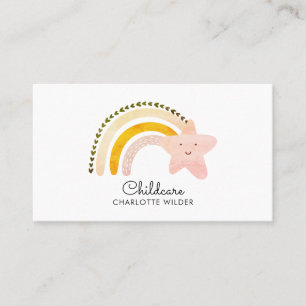 Carte De Visite Cute Watercolor Rainbow Chilcare