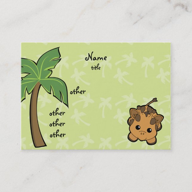 Carte De Visite Cutie Giraffe (Devant)