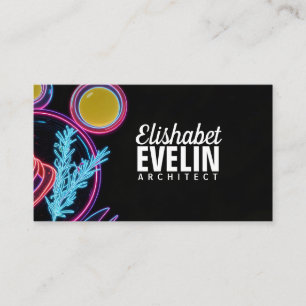 Carte De Visite Cyberpunk Neon Culinaire g765