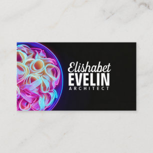 Carte De Visite Cyberpunk Neon Pasta Bowl Artwork g322
