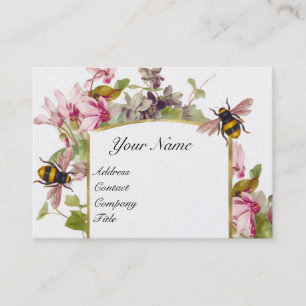 Carte De Visite Cyclamens, Abeilles de miel, Abeille, Abeille, Or