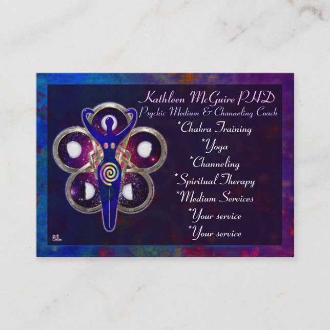 Carte De Visite Cycles 3D Goddess Worship MEDIUM PSYCHIC LIGHTWORK (Devant)