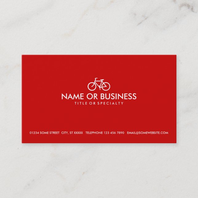 Carte De Visite cycles simples (personnalisable en couleur) (Devant)