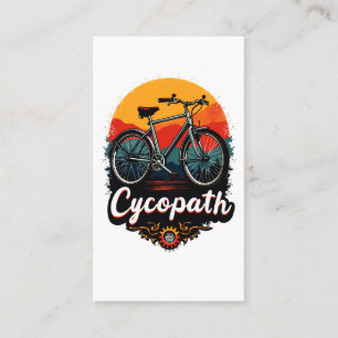Carte De Visite Cycopaure : Vélo énergétique et soleil couchant Gr