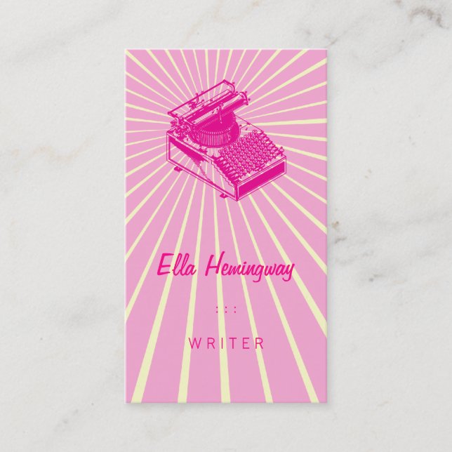 Carte De Visite Dactylographiez la machine d'écriture (Devant)