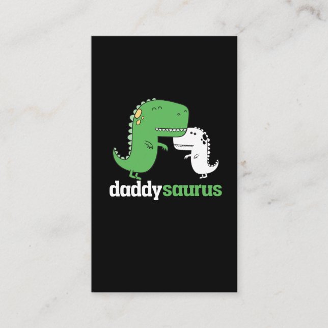 Carte De Visite Daddysaurus Dinosaur Père Dino Papa (Devant)