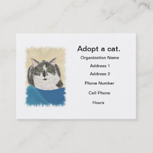 Carte de visite d'adoption de chats Modèle