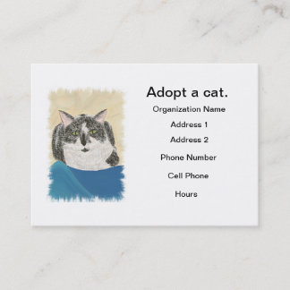 Carte de visite d'adoption de chats Modèle