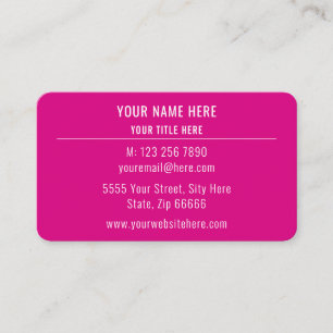 Carte de visite d'adresse de nom de logo personnal