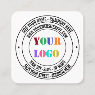 Carte de visite d'adresse du nom du logo de l'entr