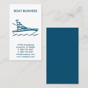 carte de visite d'affaires de bateaux sur mesure