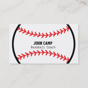 Carte de visite d'affaires de coach sportif Baseba