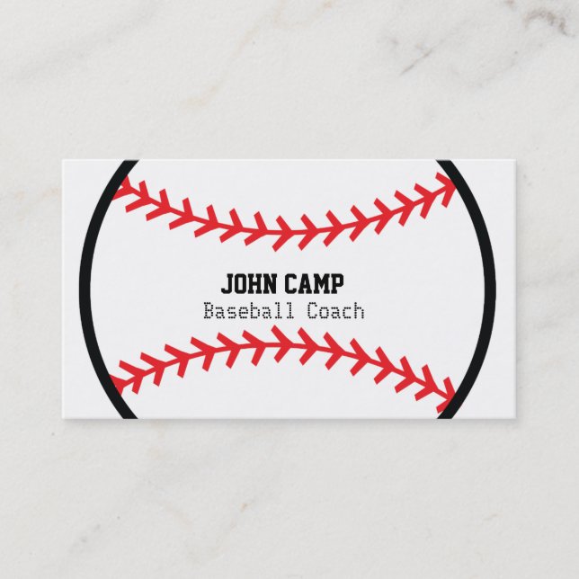 Carte de visite d'affaires de coach sportif Baseba (Devant)