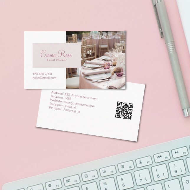 Carte de visite d'affaires wedding planner | DP7 (Créateur téléchargé)