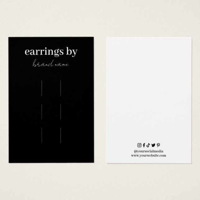 Carte de visite d'affichage des clips de cheveux (Devant & derrière)