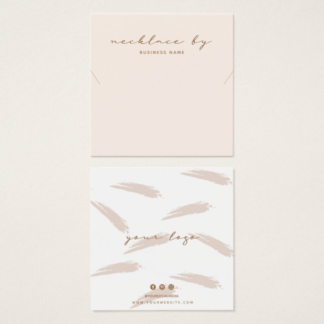 Carte de visite d'affichage du collier rose (Devant & derrière)