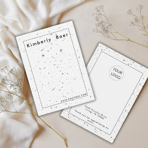 Carte de visite d'affichage moderne du logo Terraz