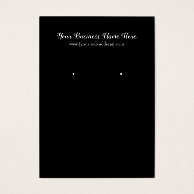 Carte de visite d'affichage personnalisé en noir s (Devant)