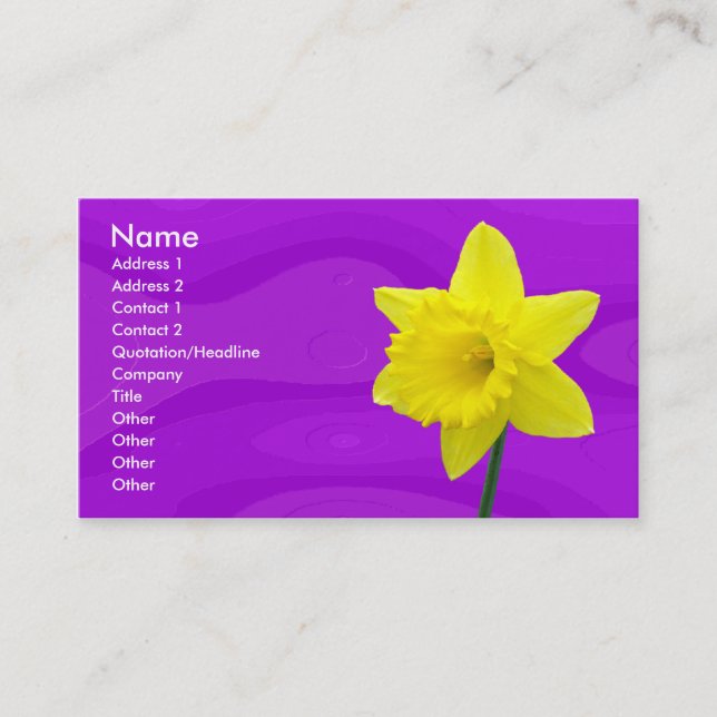 Carte De Visite Daffodill (Devant)