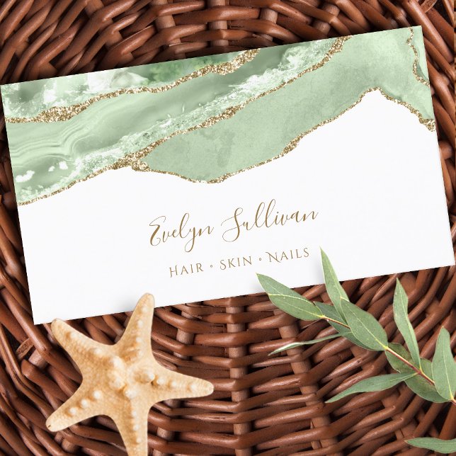 carte de visite d'agate vert jade (Créateur téléchargé)