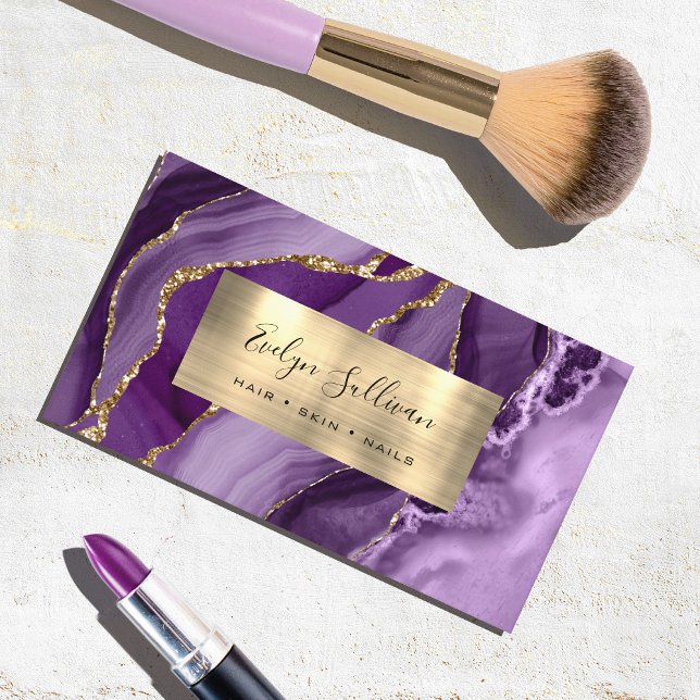 Carte de visite d'âge d'or violet (Créateur téléchargé)