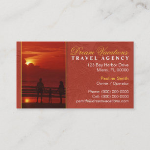 Carte de visite d'agence de voyages