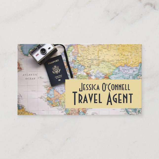 Carte de visite d'agent d'agence de voyages mondia (Devant)