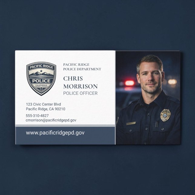 Carte de visite d'agent de police pour la police a (Créateur téléchargé)