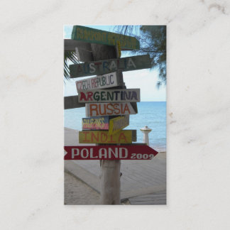 Carte de visite d'agent de voyage