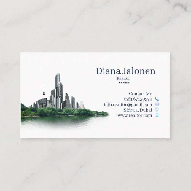 Carte de visite d'agent immobilier (Dos)