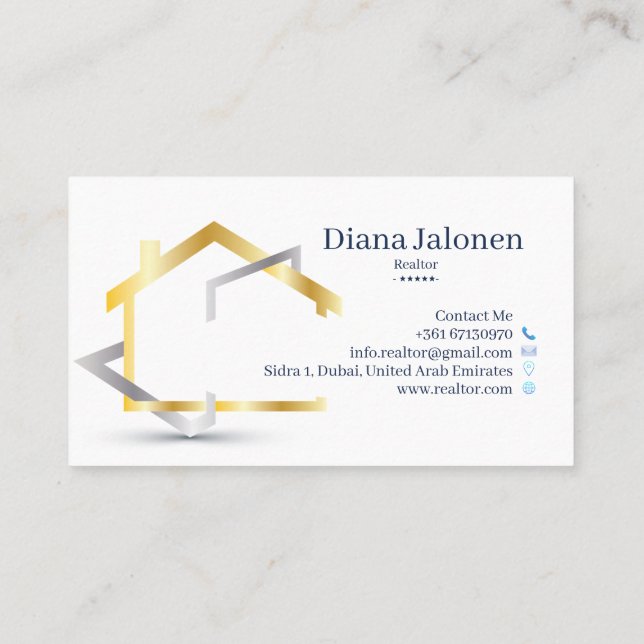 Carte de visite d'agent immobilier (Dos)