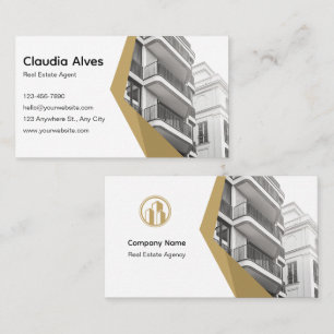 Carte de visite d'agent immobilier créatif moderne