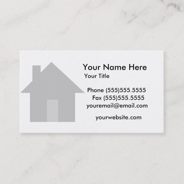 carte de visite d'agent immobilier simple maison m (Devant)