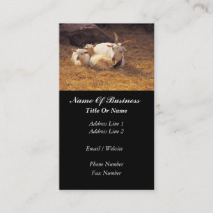 Carte de visite d'agriculteur de chèvre