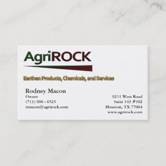 Carte de visite d'AgriRock