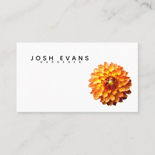 Carte De Visite Dahlia Gardener (Devant)