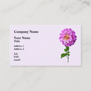 Carte De Visite Dahlia Rose Avec Dew
