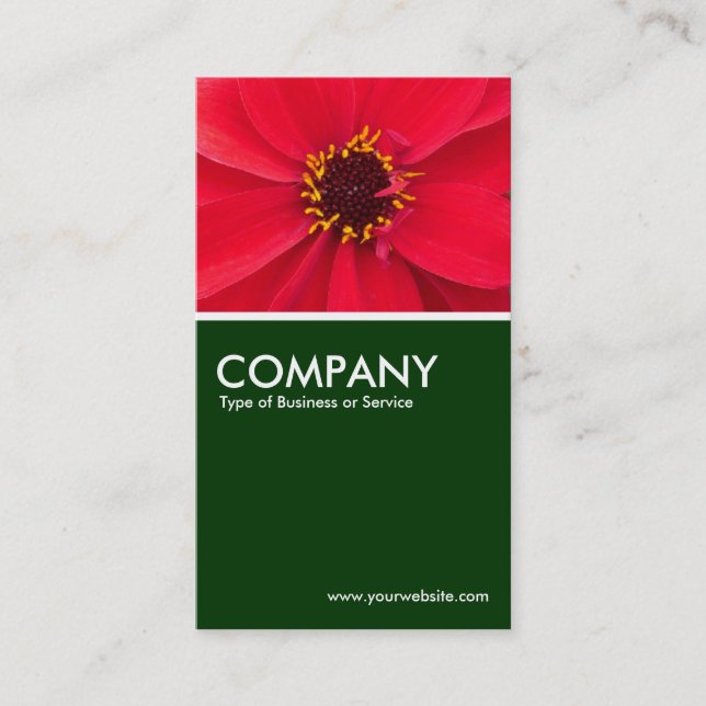 Carte De Visite Dahlia - Vert foncé (Devant)