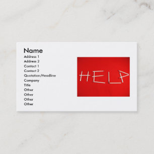 Carte de visite d'aide