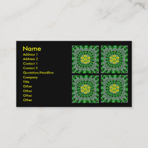 Carte De Visite Daises en vert émeraude