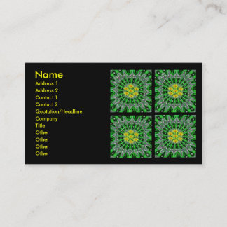 Carte De Visite Daises en vert émeraude