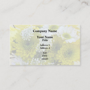 Carte De Visite Daisies, mamans et bouquet de dentelle de la reine