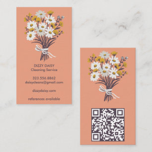 Carte De Visite Daisy Bouquet Service de nettoyage des mousses Cod