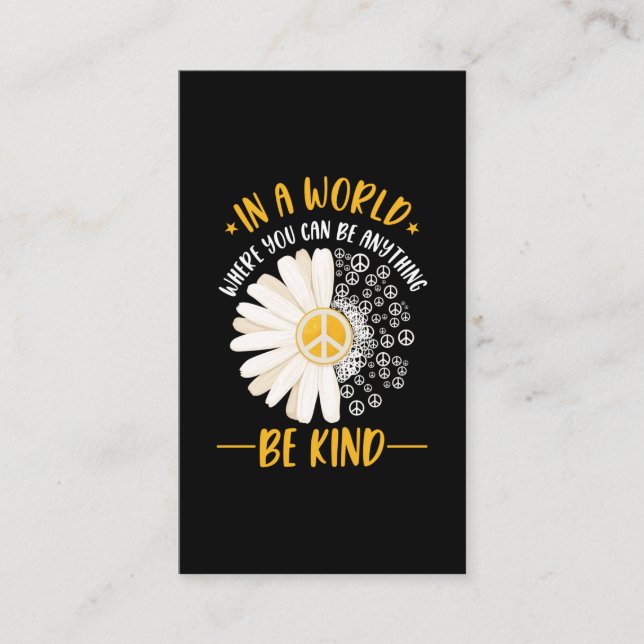 Carte De Visite Daisy Hippie Beau jardinier à fleurs (Devant)