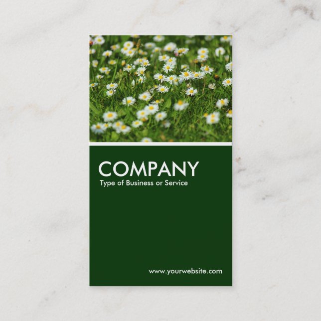 Carte De Visite Daisy Meadow - Vert foncé (Devant)