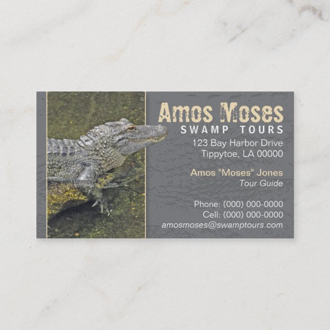 Carte de visite d'alligator (Devant)