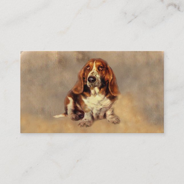 Carte de visite d'amant de Basset Hound (Devant)