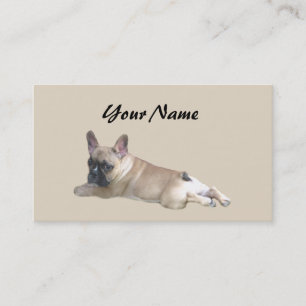 Carte de visite d'amant de bouledogue français