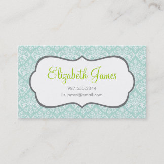 Carte De Visite Damas à la menthe